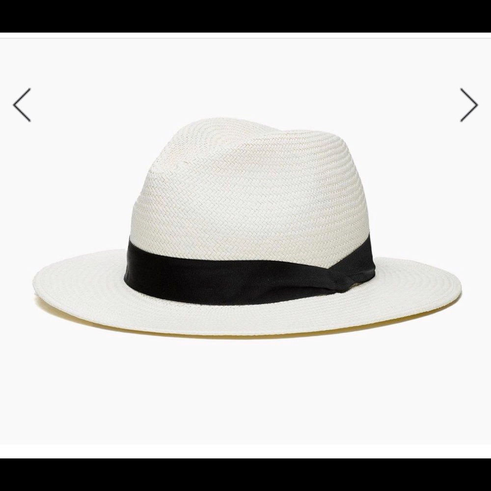 Rag & Bone White Wide Brim Panama Hat, size S/M- brand new
